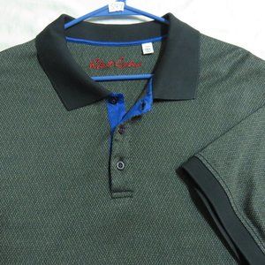 Sz 2XL Navy Robert Graham Men Cotton #547 Polo